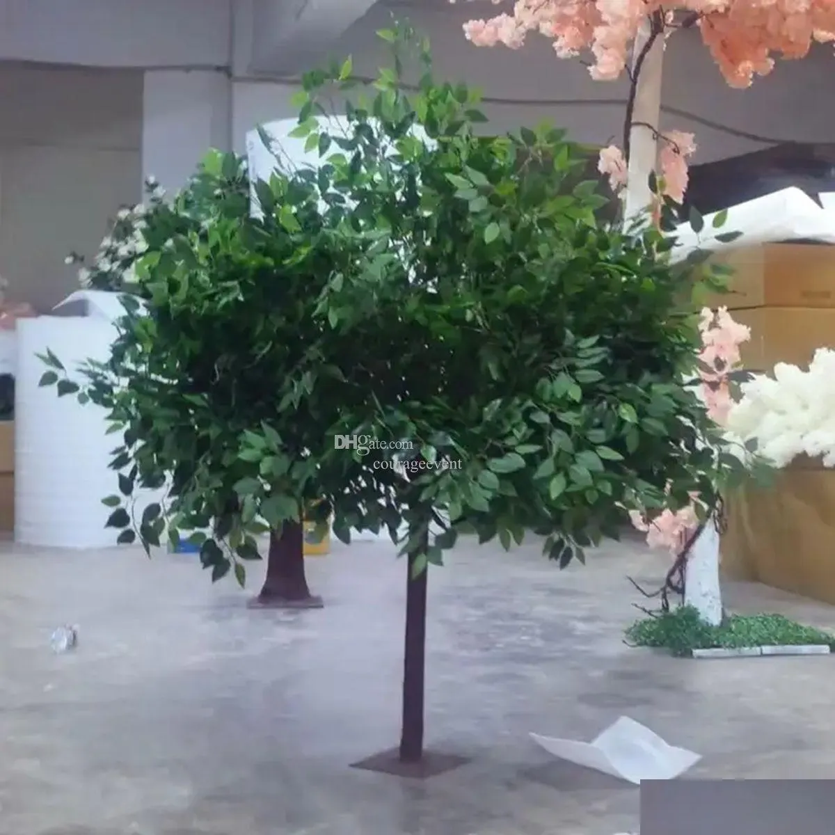 Décoration de fête PE Matériel d'arbre de plante artificielle pour la livraison intérieure ou extérieure Livraison de jardin à domicile Fournitures de fête Événement DHD8G