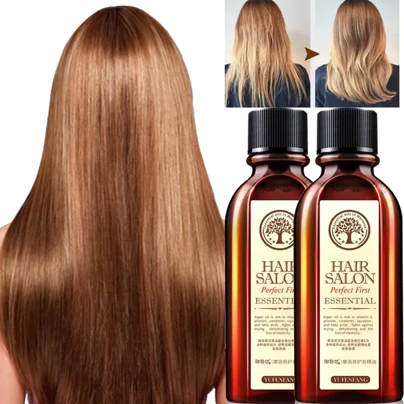 60ML Hairs Essential Oil Repair Dry Frizz Damaged Hairs Roots Smooth Silky Hair Nourishing Scalp Strengthen Hair Growth Care Oil