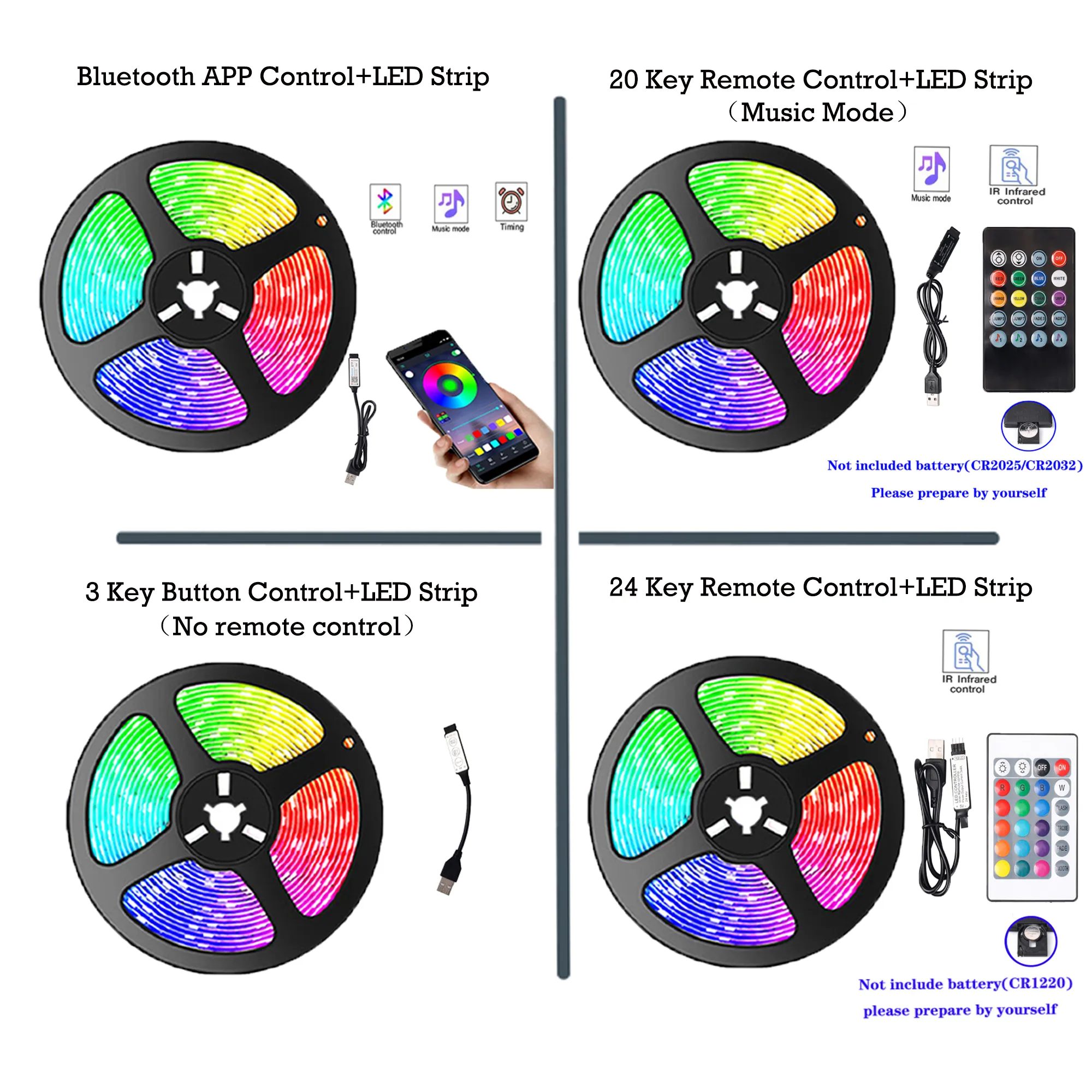 5V USB RGB Led Strip Light Bluetooth App Infrared... From Ddmyfriend ...