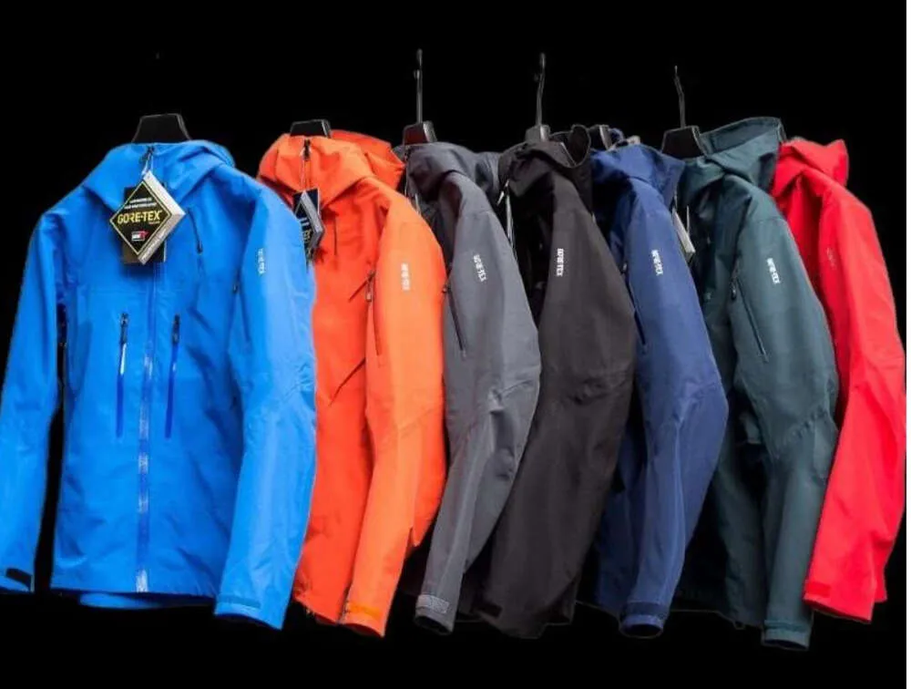 Homens jaquetas dos homens 2024 arco três camadas ao ar livre jaqueta impermeável para homens goretexpro sv masculino casual caminhadas casaco roupas gota entregar 159jd