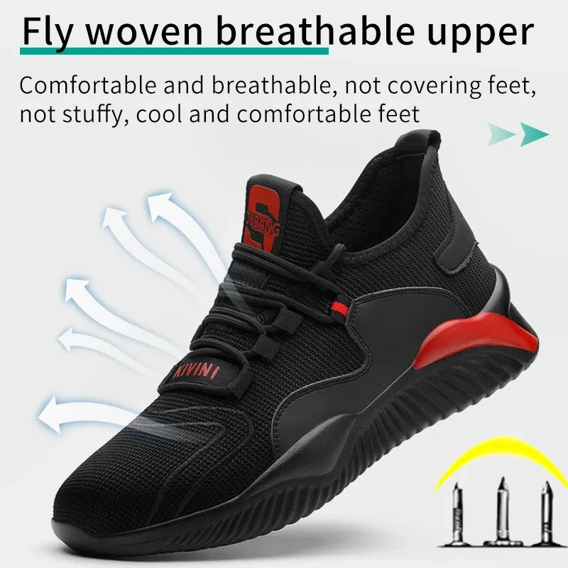 Slippers Drop Shipping 2020 Sapatos de proteção ao ar livre de aço masculino