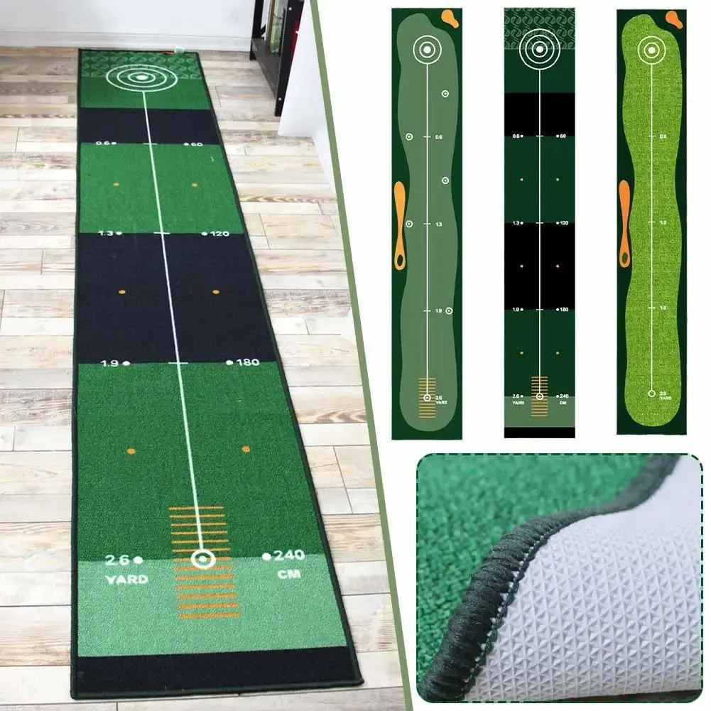 AIDS 1 PCS 50x300cm Golfe interno Putting Blanket Putting Device Practice Golf Practice Pad Green Golf Putting Training tapete