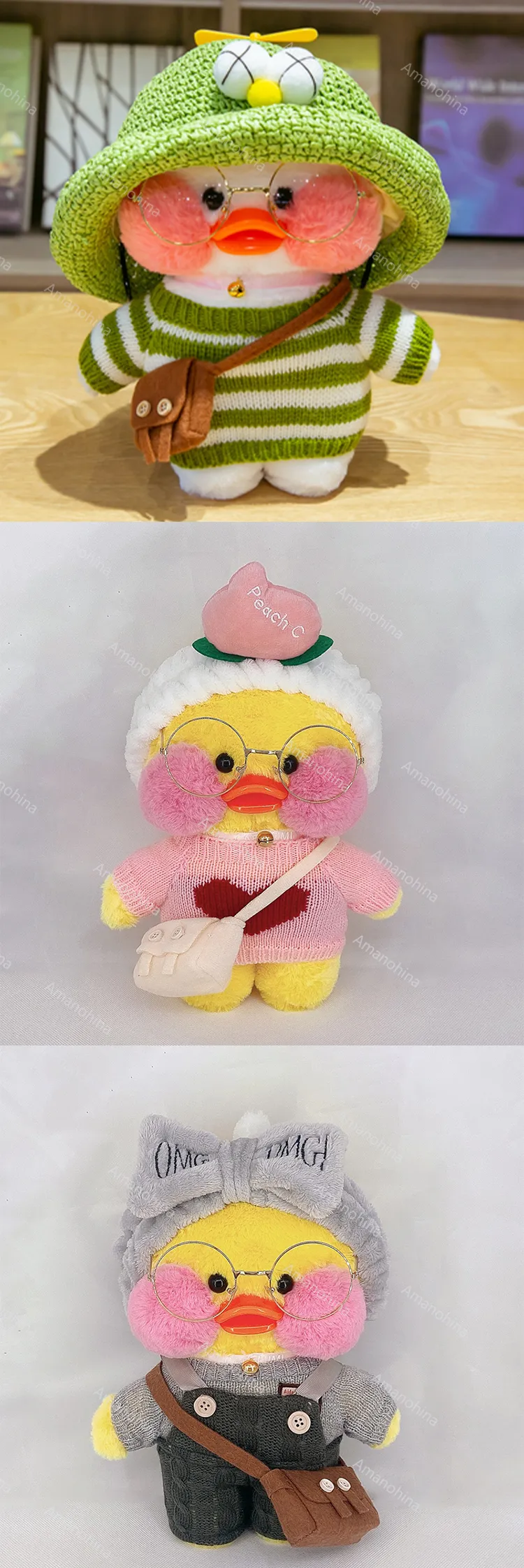 Kawaii Clothes for Lalafanfan Duck 30cm Stuffed Duck Plush Doll Clothes ...