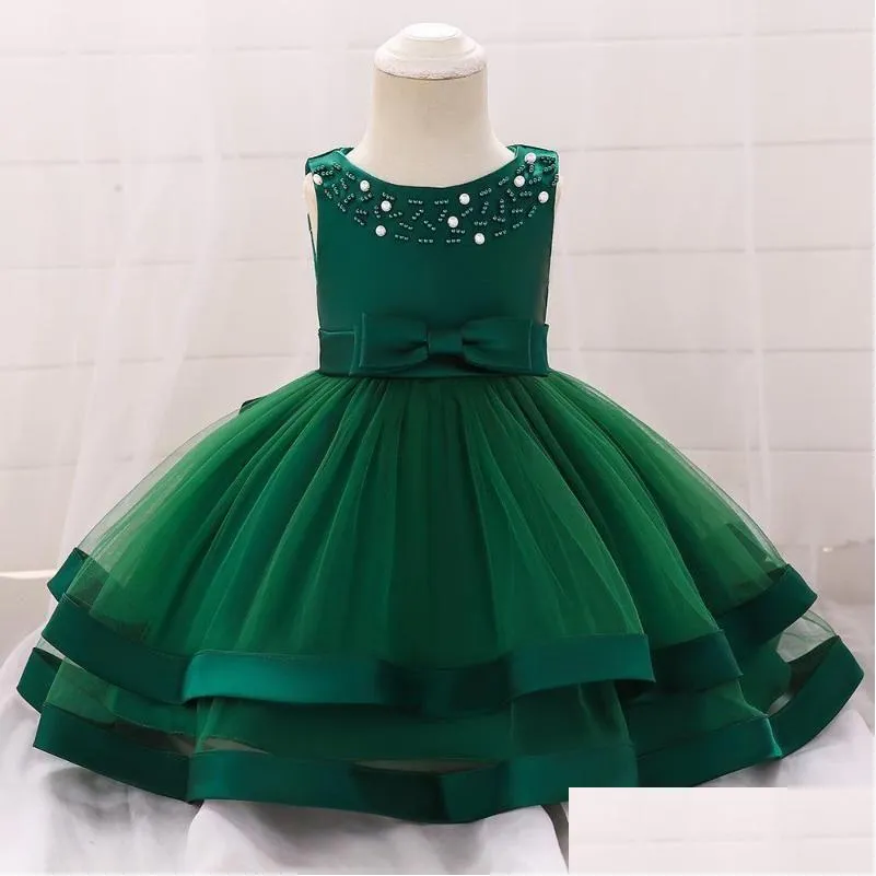 Meninas vestidos menina 2022 traje de bebê nascido vestido flor princesa roupas fofo primeira comunhão batismo vestido roupas entrega gota dhvgf