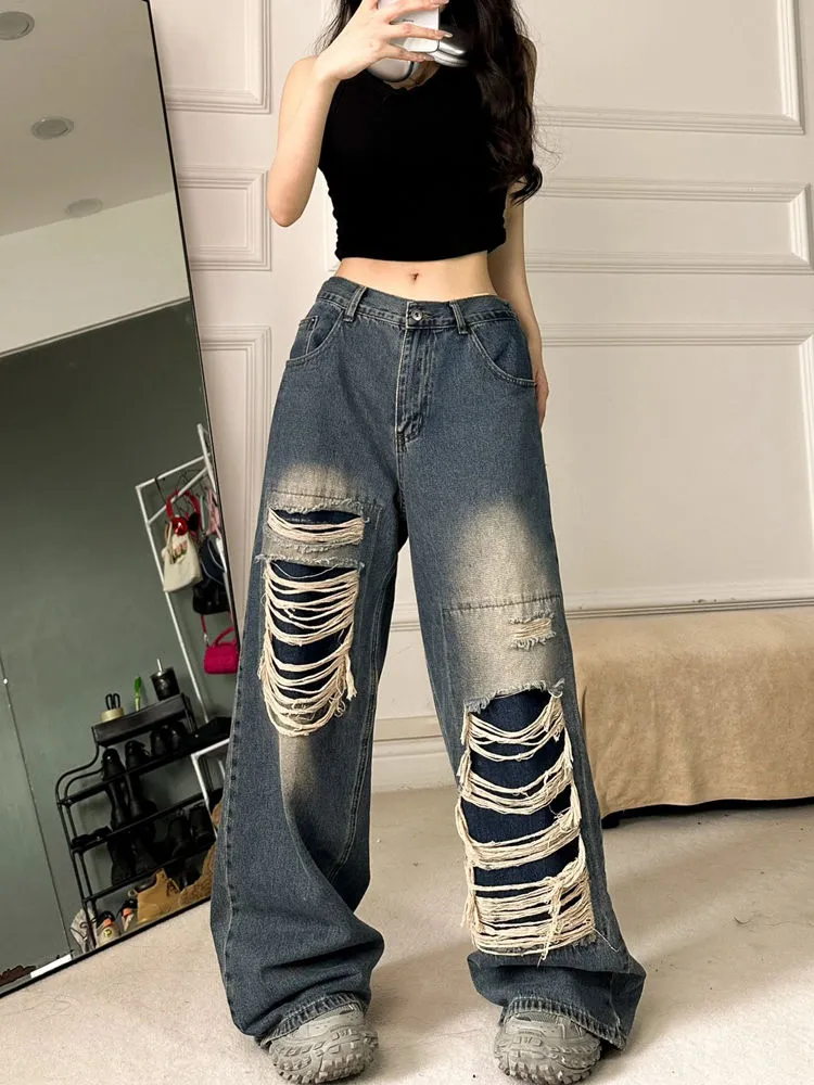 ripped boyfriend jeans