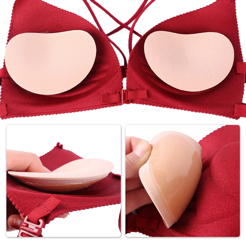 4pcs feminino push up sutiã copo de sutiã mais grosso Bra de silicone pastilhas adesivas de tampa do mamilo