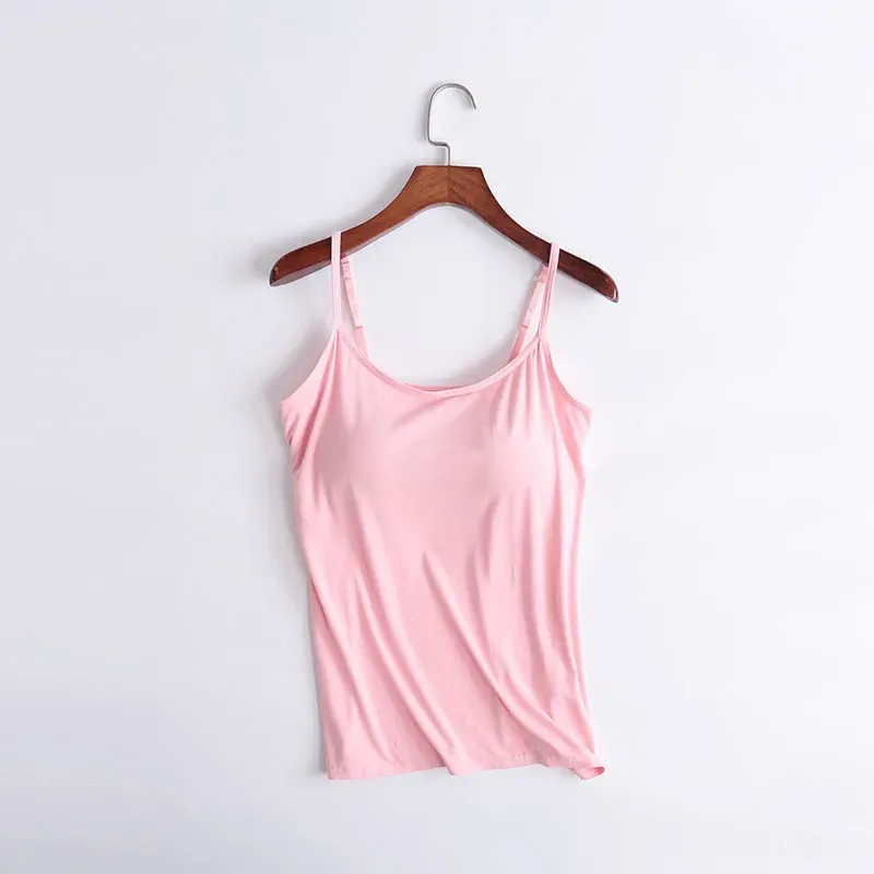 womens cami tops with built in bra