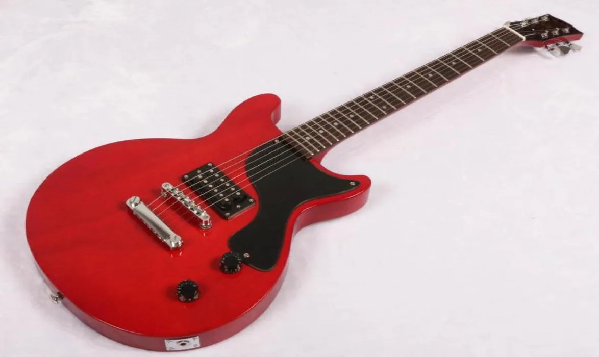 カスタムメイドのレッドエレキギターソイルドボディギターブラックピックアップチャイナメイドギター7074413