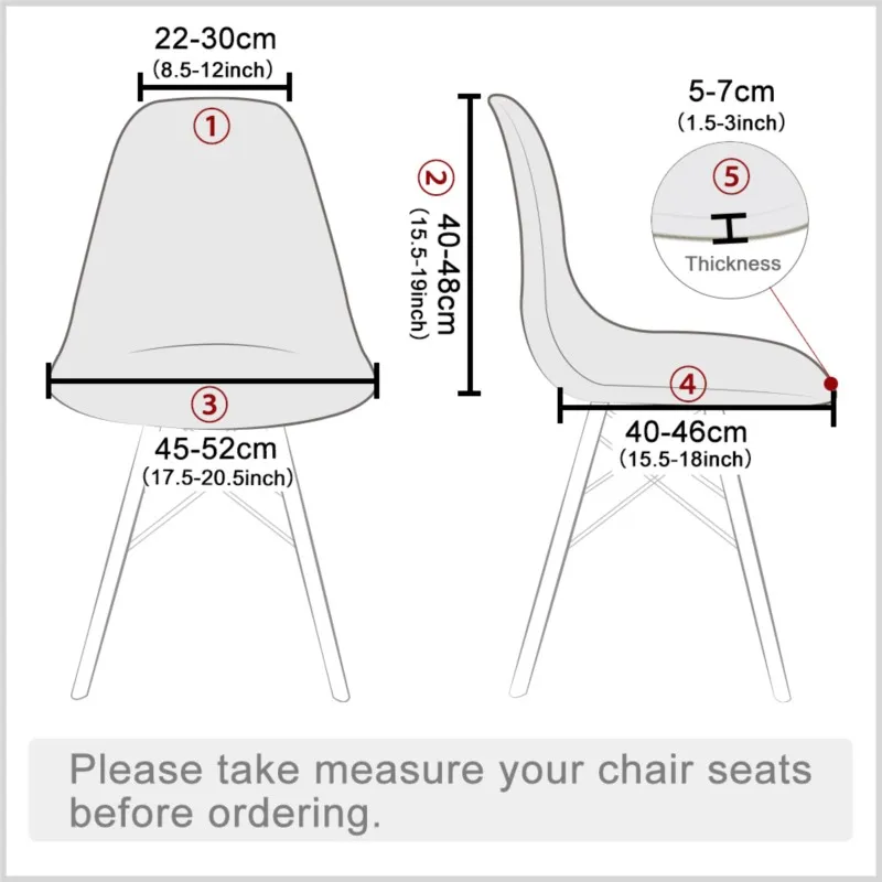 Wasserdichte Schalenstuhl Deckung GLASTISCHER STUHR DEGEBOTEN SOLTER COLOR Protector für Stühle ausgestattet Küchen Wohnzimmer für Wohnkultur 1pc