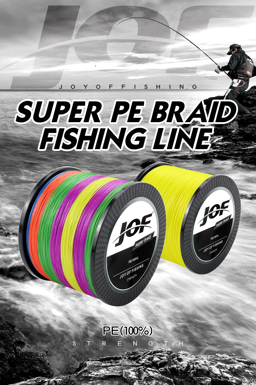 Fil De Pêche Jenzi Z3 Line – Monofilament Pour Truite – 0.25 Mm, 4.8 Kg, 500 Mètres