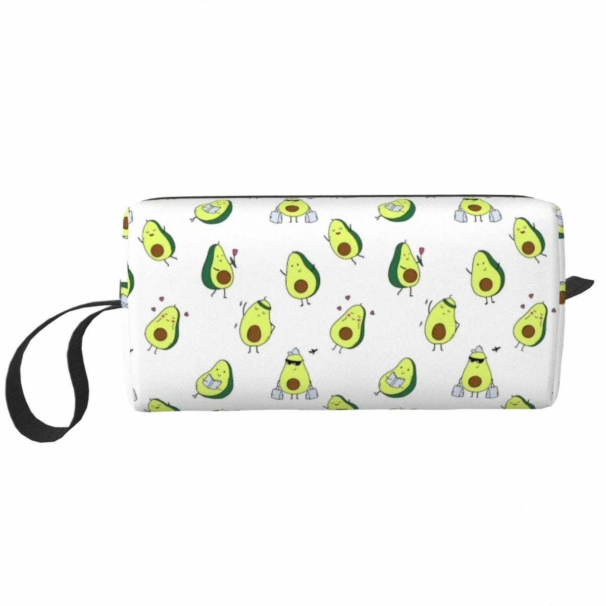 avocado Pattern Makeup Bag for Women Travel Cosmetic Organizer Kawaii Fruit Vegan Storage Toiletry Bags Dopp Kit Case Box 13O3#