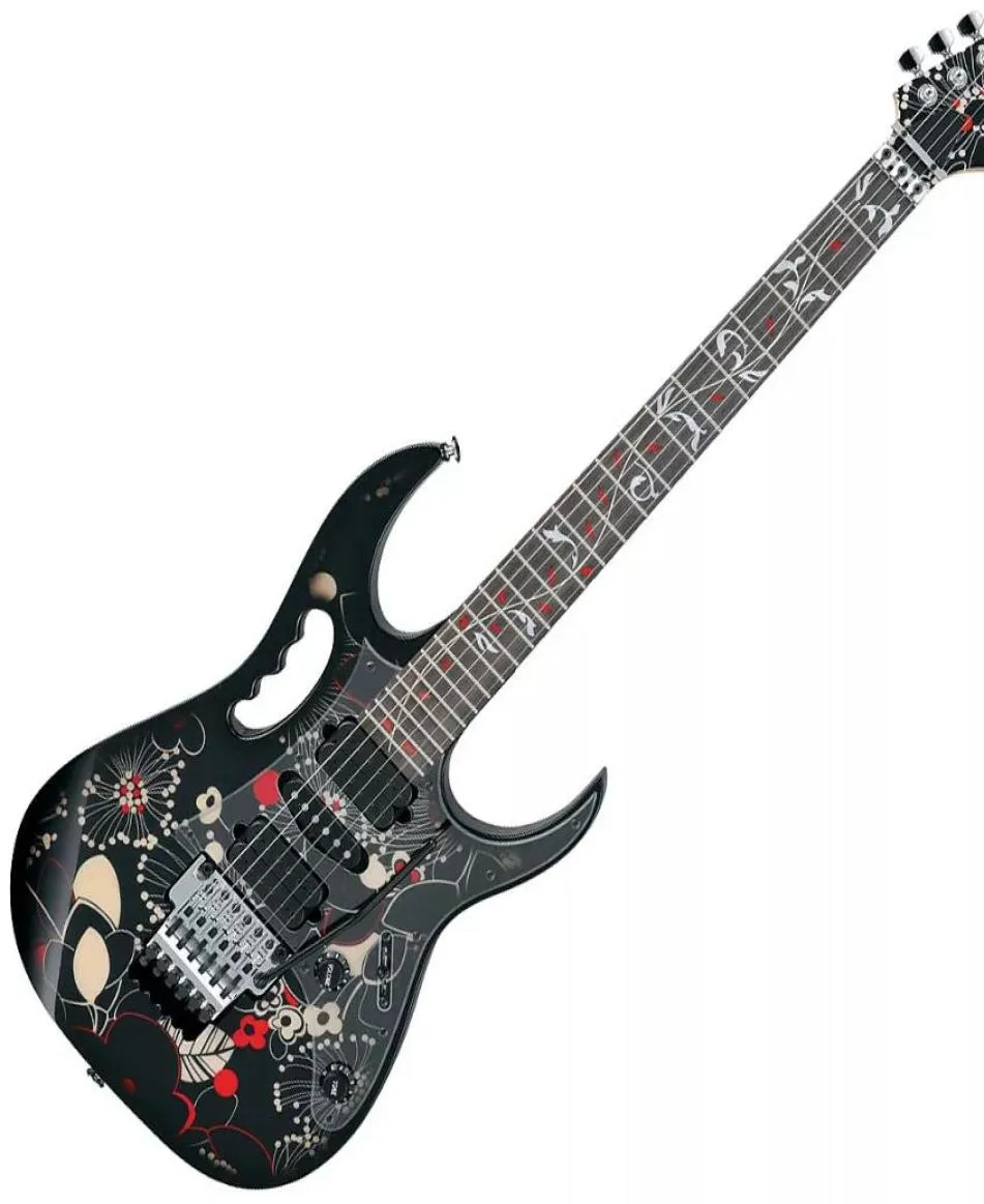 Dünya Çapında Hızlı SH JEM 77FP2 Çiçek Deseni 2 Steve Vai Elektrikli Gitar Ağacı KAPILLAR FLOYD GOOL TROMA KİLİT KİLİT KİLİT KROM6844207