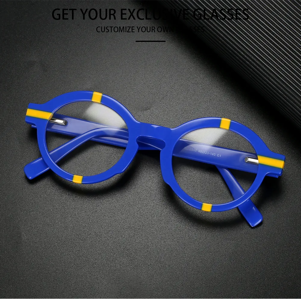 Round Funky Reading Glasses +2.00 Strength - Colorful Turtle Frame, UV400