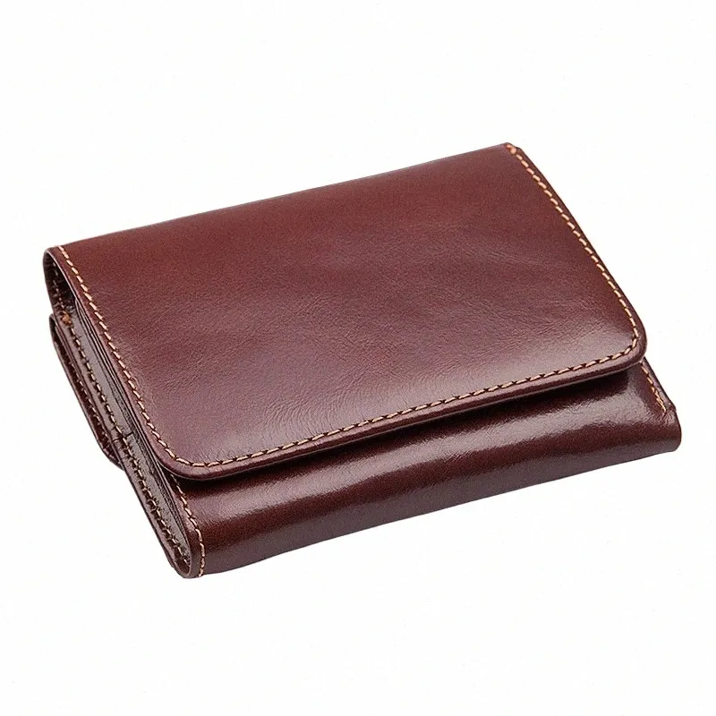 Cicicuff RFID blokowanie oryginalnych skórzanych mężczyzn portfele portfele męskie portfele anty-scanning prawdziwa skórzana torebka z kieszenią monety g2fo#