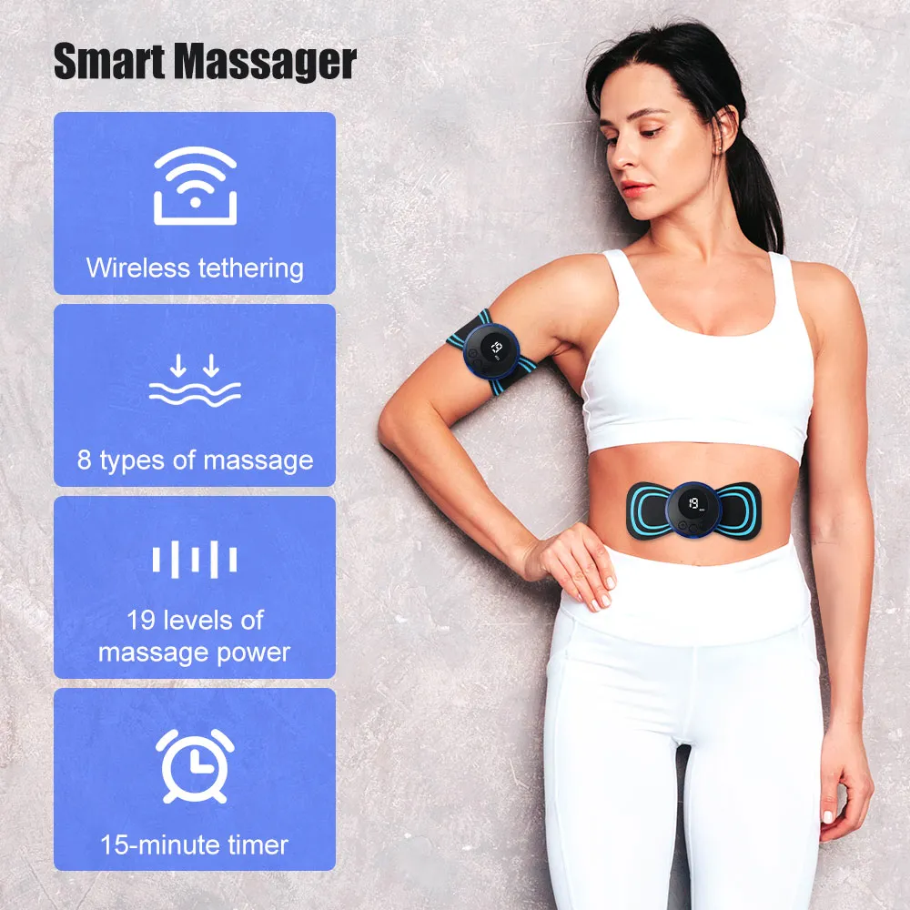 Lcd Neck 8 Modes LCD Display EMS Neck Massager, Electric Pulse Neck Stretcher ...