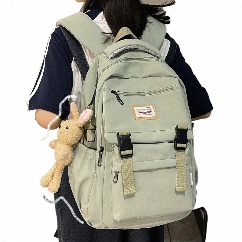 2021 Nouveau imperméable à l'eau Nyl Femmes Sac à dos coréen japonais Fi femmes étudiants cartable multicouche simple sens sac de voyage T3lL #