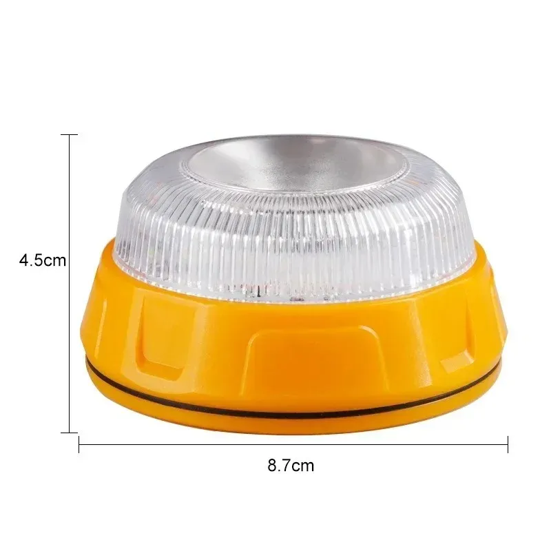 2024 Emergency Traffic Safety Road Flare Flashing Warning Warning Light Magnetic Base Disc Beacon for Car Truck Boat- for Flashing Warning Light