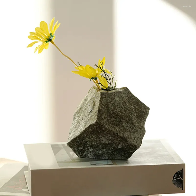 Vasi Vaso in ceramica Vaso da fiori essiccato semplice Piccolo ornamento da tavolo in ceramica