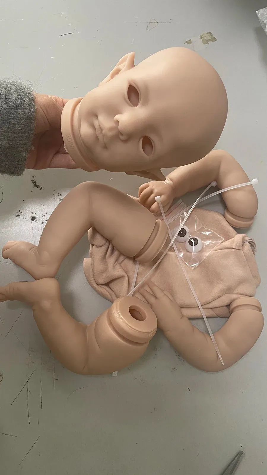 Unfinished Reborn Doll Kit 20inch DIY Unpainted Elf Baby
