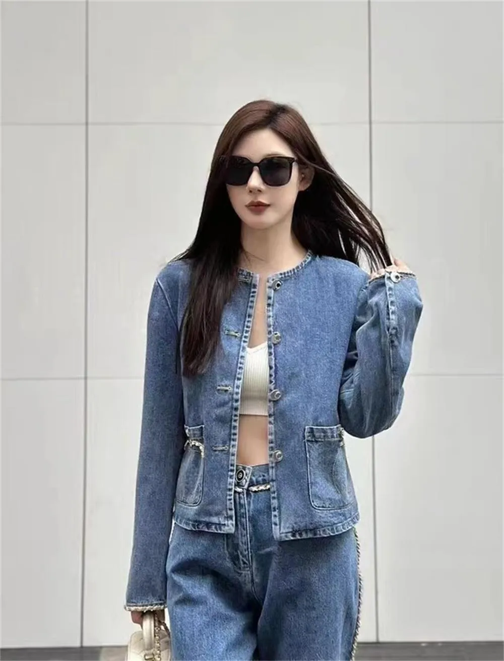 Chan yeni 2024 cc denim ceket kadın tasarımcı kıyafetleri kadın ceket kadın ceket moda tasarımcısı ceket kadınlar kovboy ceket tasarımcısı hırka Anneler Günü hediyesi