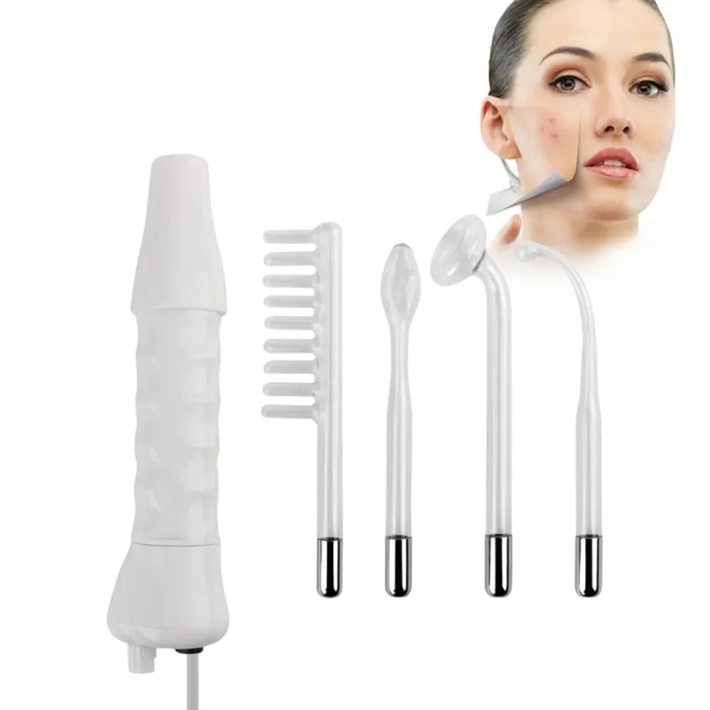 Dispositivo portátil de alta frequência varinha massageador facial beleza terapia de luz tubo de eletroterapia para tratamento de acne rugas reduzir anti envelhecimento