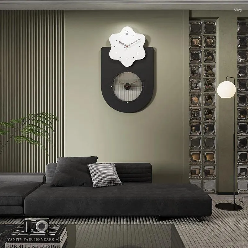 Relógios de parede Interior de madeira Minimalista Estilo Chinês Criativo Silencioso Relógio Moderno Luxo Horloge Murale Decoração de Casa