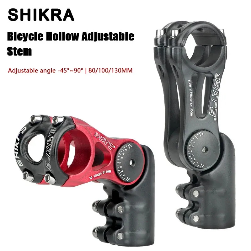 SHIKRA SK02 Bicycle Handlebar Stem Mtb Power Road Mountain Bike Table Adjustable 31 8 Cycling Bridge Rod 80100130MM 240325