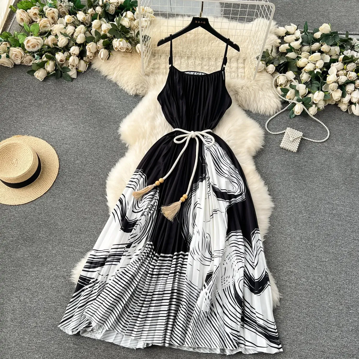 cherry dress Black 1950s Cherry Sleeveless Dress