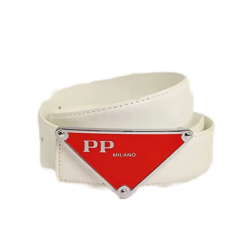 Najwyższej jakości projektant Pasek Kobiety Człowiek Szerokość 3,5 cm Srebrna zwykłe litery Metal White Kolor Mens Belt Odwrócony trójkąt Trójkąt Regulowany pasek Opcjonalny FA0124 C4