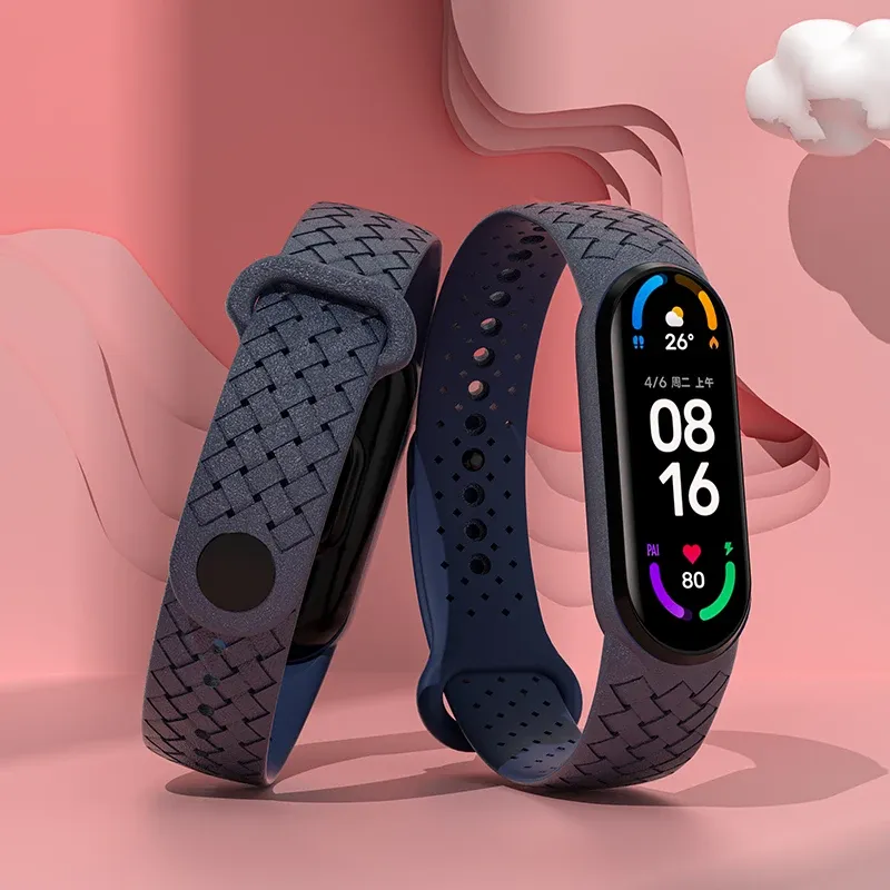 Xiaomi Mi 밴드 7 팔찌 스포츠 스마트 워치 실리콘 브레이드 솔로 루프 브레이슬릿 코레아 대역 7 Miband 6 5 스트랩