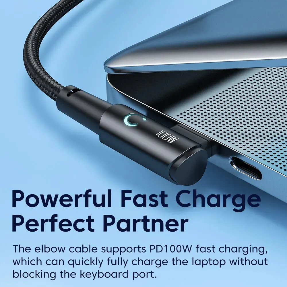 TOOCKI 100W USB C TO USB C Кабель 90 градусов для iPad MacBook Pro Xiaomi Samsung Huawei Быстрая зарядка тип C