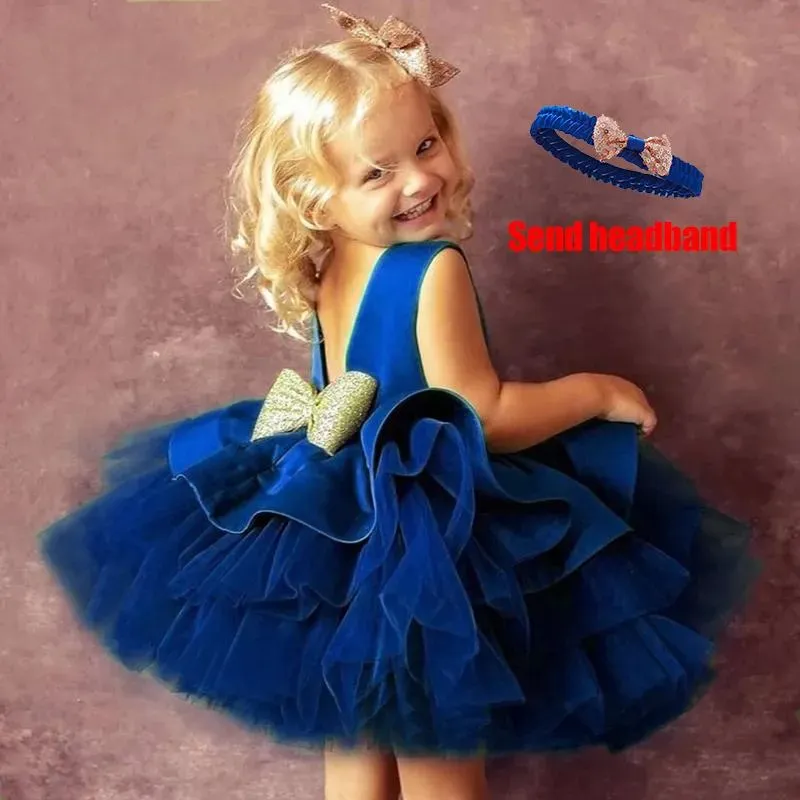 女の子のドレススパンコールケーキダブル女の赤ちゃんドレス