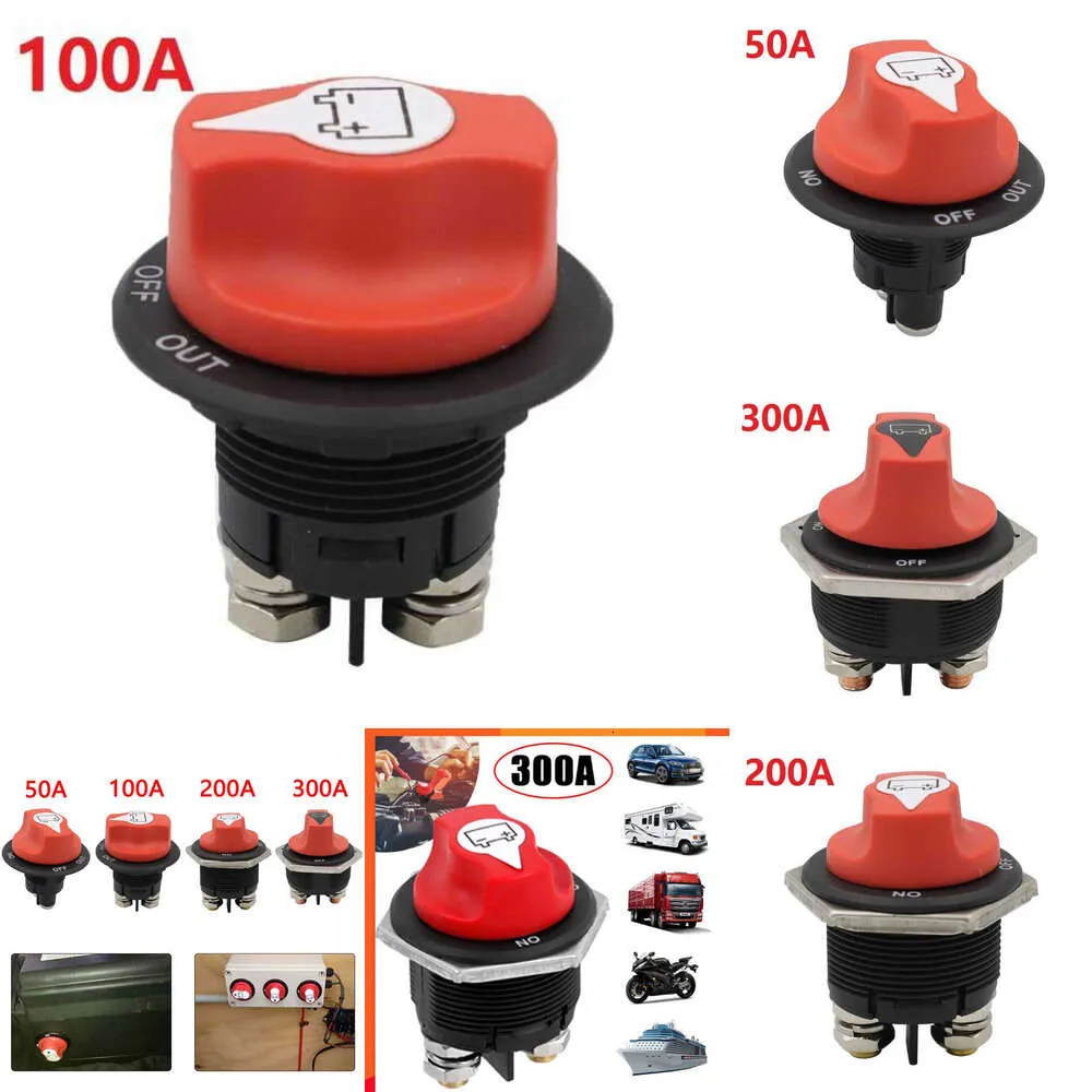 New 300A/200A/100A/50A Car Battery Switch Rotary Disconnect Power Cut Off Disconnecter Isolator for Auto Truck Motorcycle Boat RV