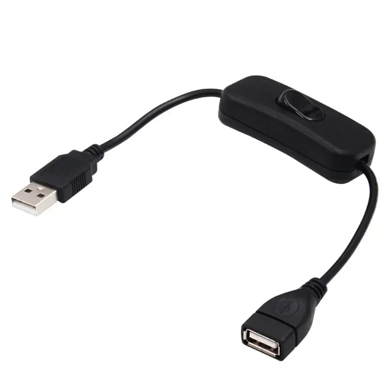 Nuovo cavo USB da 2024 ESCAM da 28 cm con interruttore di estensione del cavo di interruttore la lampada USB Linea di alimentazione della ventola USB Adattatore di vendita a caldo resistente