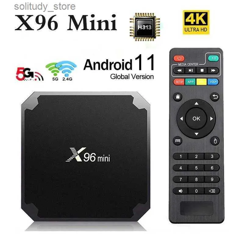 トップボックスX96ミニ5Gスマートテレビボックスアンドロイド11.0 RK3228A 2.4G WIFI X96ミニ4KメディアプレーヤーVP9 H.265セットトップボックスQ240330