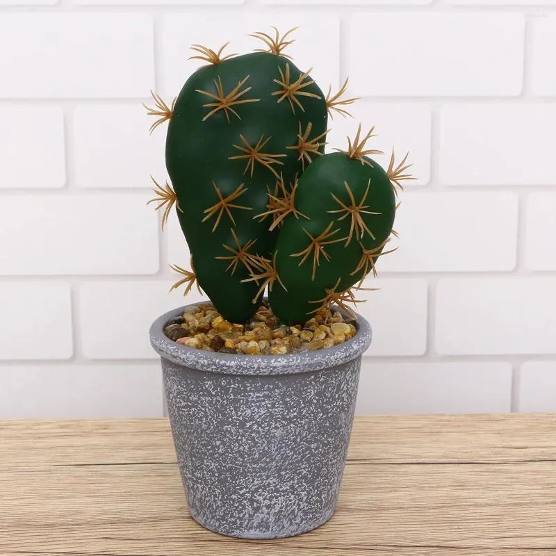 Decoratieve bloemen Decor Kleine ornamenten Kunstmatige tropische planten Indoor Simulatie Cactus Pot Ingemaakt