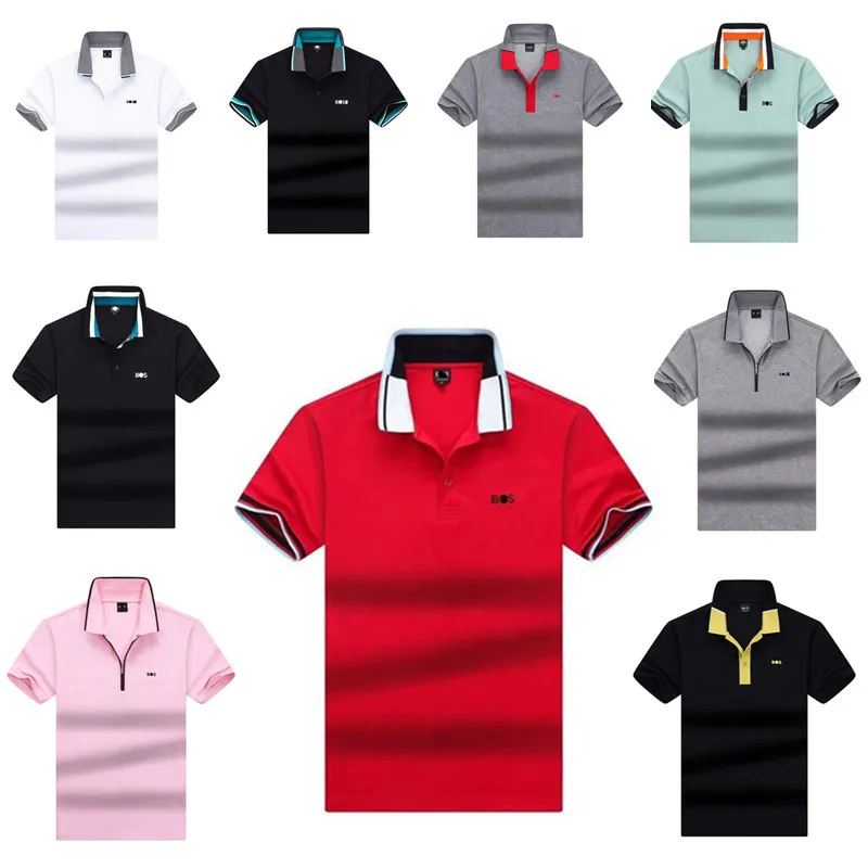 Masowe męskie koszulka Polo Polos Polos Men Cotton High Street Mens T Shirt Luksusowa swobodna para ubrania Asian Size M-3x