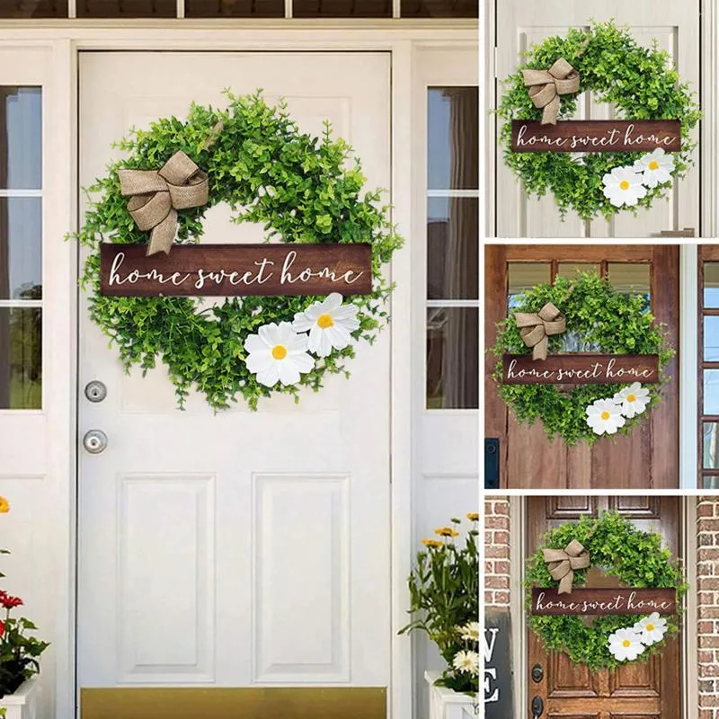 Fiori decorativi Cartelli esterni per la ghirlanda del Ringraziamento sul portico anteriore con decorazioni luminose Primavera artificiale per esterni/interni