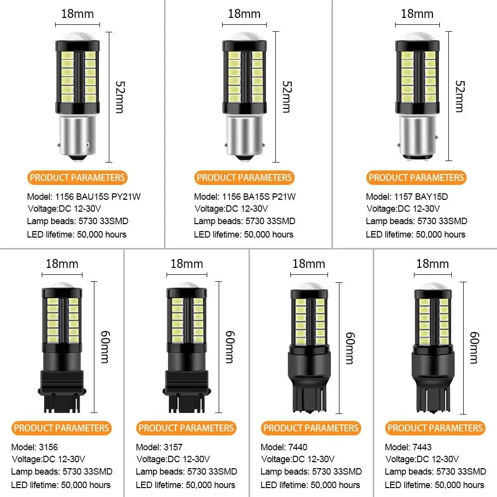 4257 WT21 White LED Reverse Backup Canbus Bulbs W/ Built In Resistors – Underground Lighting - Foto 8
