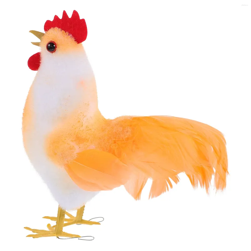 Dekoracje ogrodowe mikro krajobraz dekoracja farm rooster zwierząt statua symulowana ptaków figurka kurczak