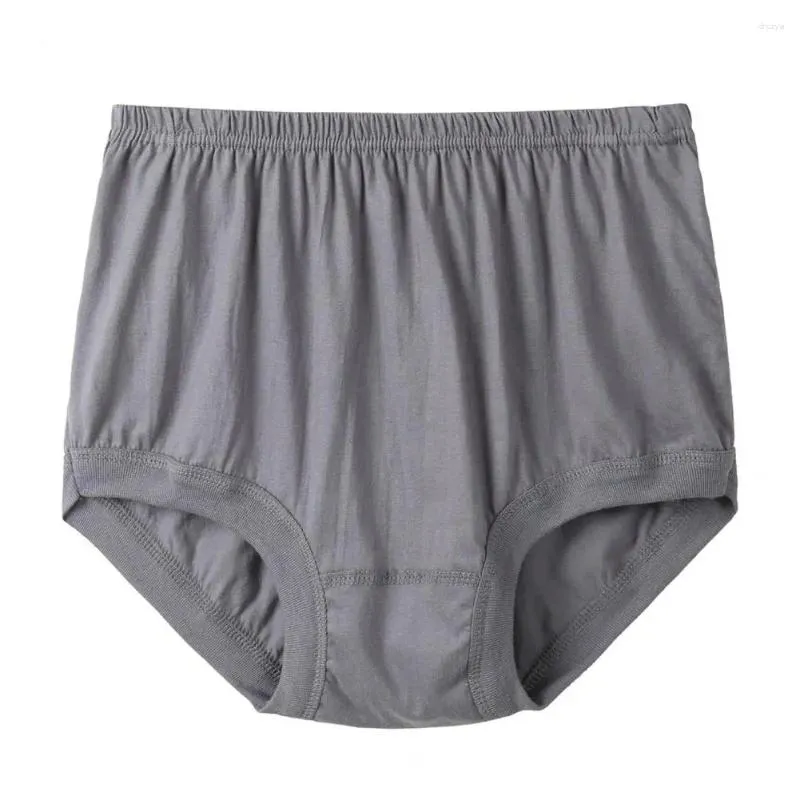 Calzoncillos para hombre, cintura alta, sin costuras, talla grande, sueltos, elásticos, suaves, transpirables, antisépticos, calzoncillos finos, ropa interior