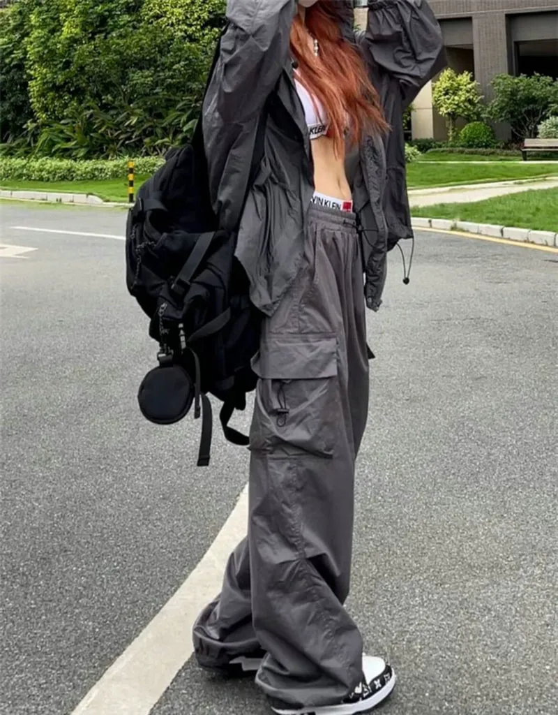 DHgate.com:️Harajuku Oversized Cargo Parachute Pants