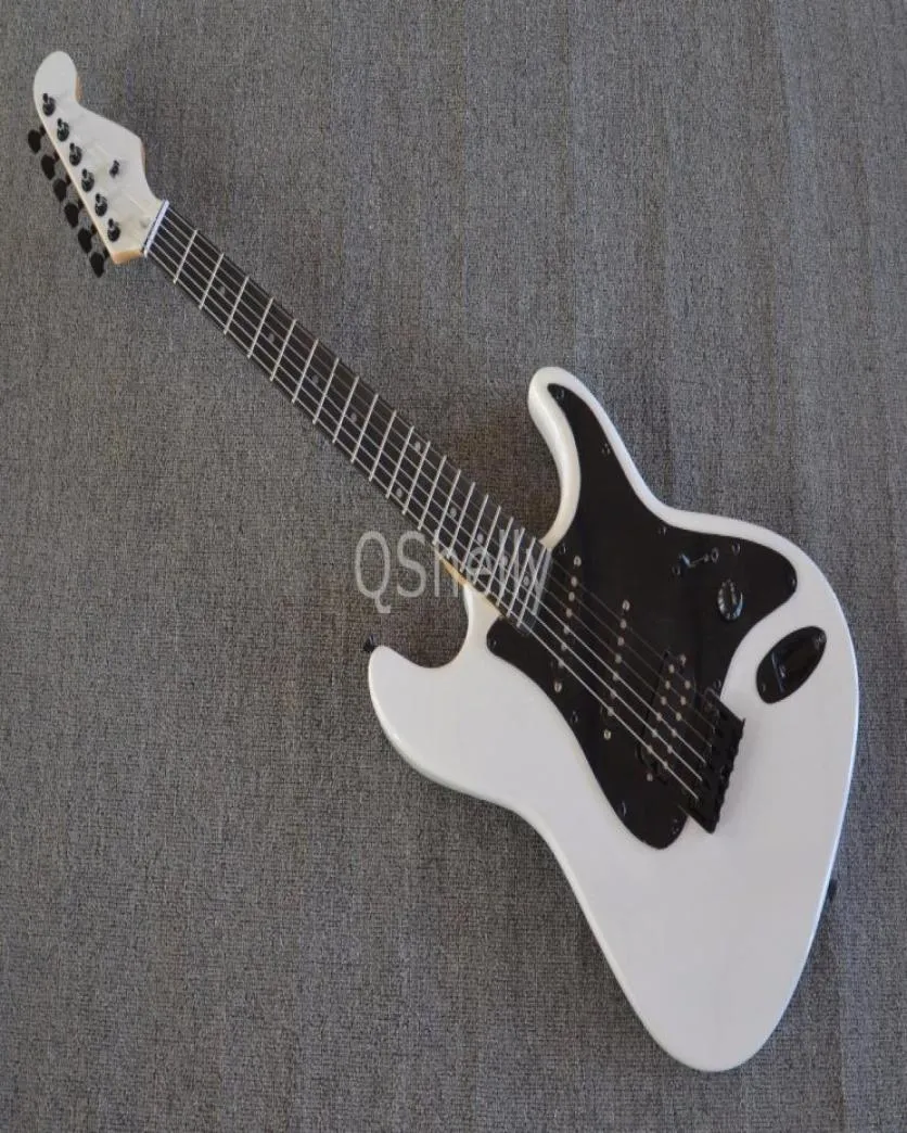 Custom Shop White San Dimas St Electric Guitars Alder Body Luted Neck Middle Single Coil Pickups SSH Black Hardware4094491