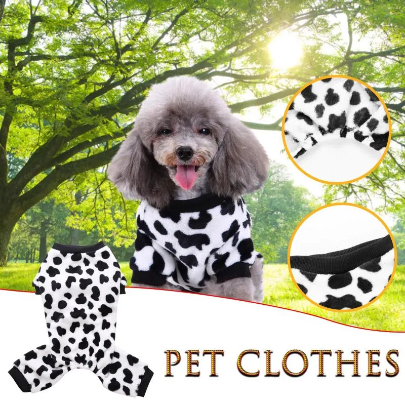 Abbigliamento per cani Inverno Pet Pupazzo di neve Mucca Punto e stampa mimetica Pigiama Soffici tute Pagliaccetti Morbidi vestiti per cuccioli Costumi