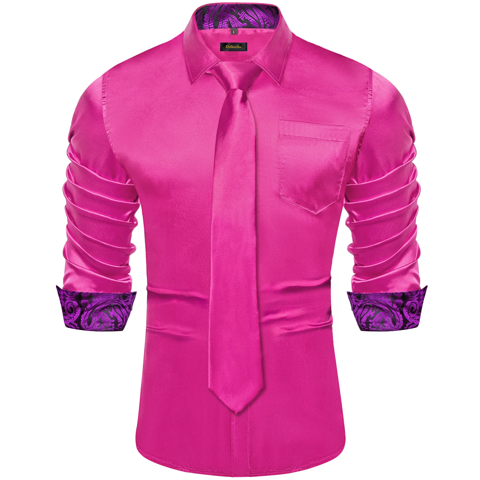 Mens hot pink dress shirt sale