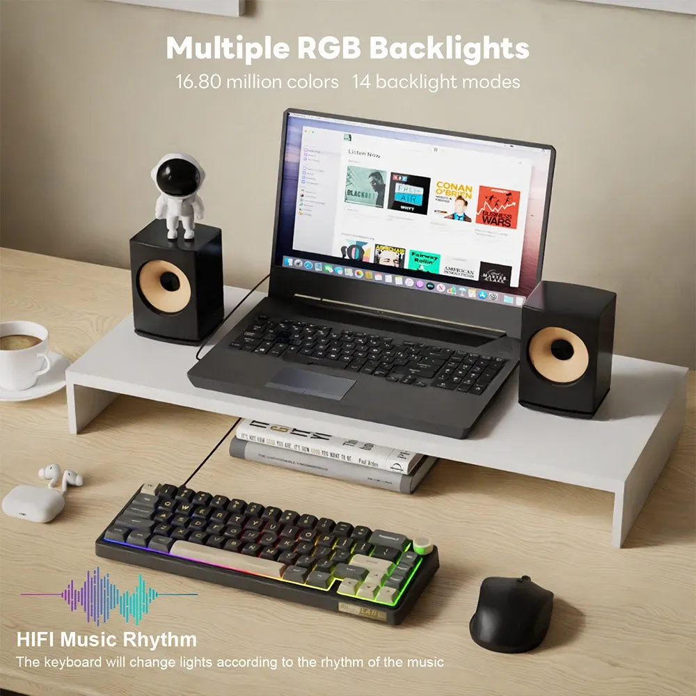 Royal Kludge R65 Gasket Wired Mechanical Keyboard:... From Ddmymaster ...