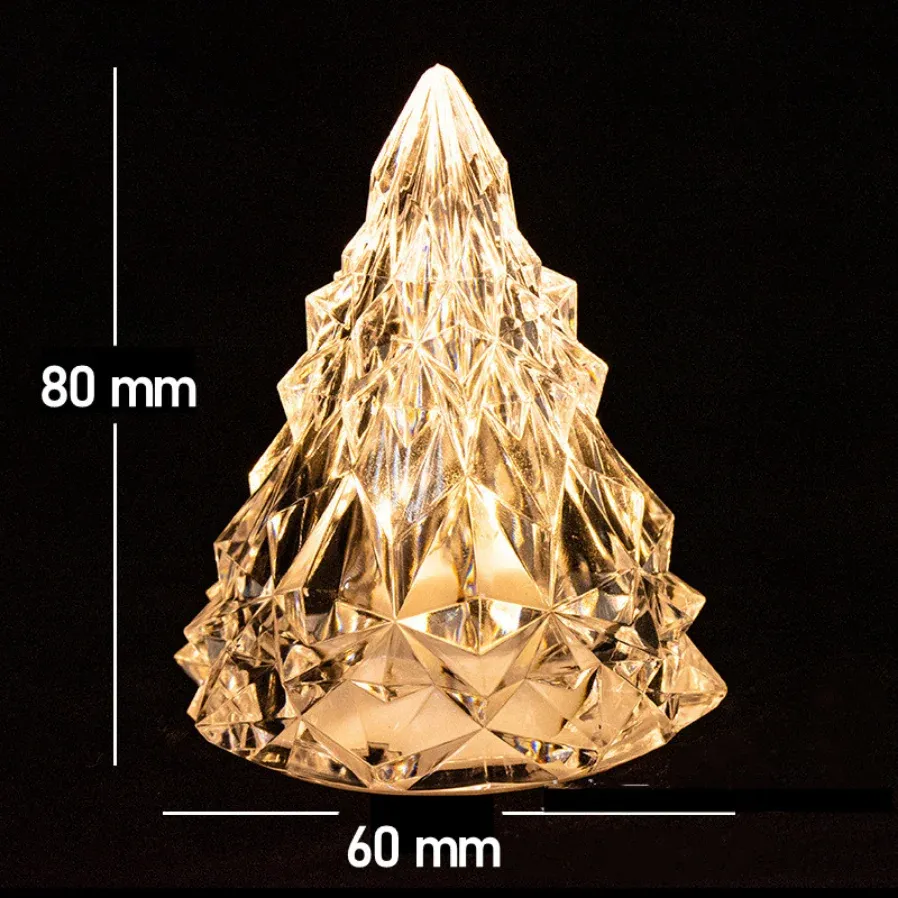 1/2/3/6/Creative Christmas Tree Shape Table Lamp Crystal Diamond Night ...