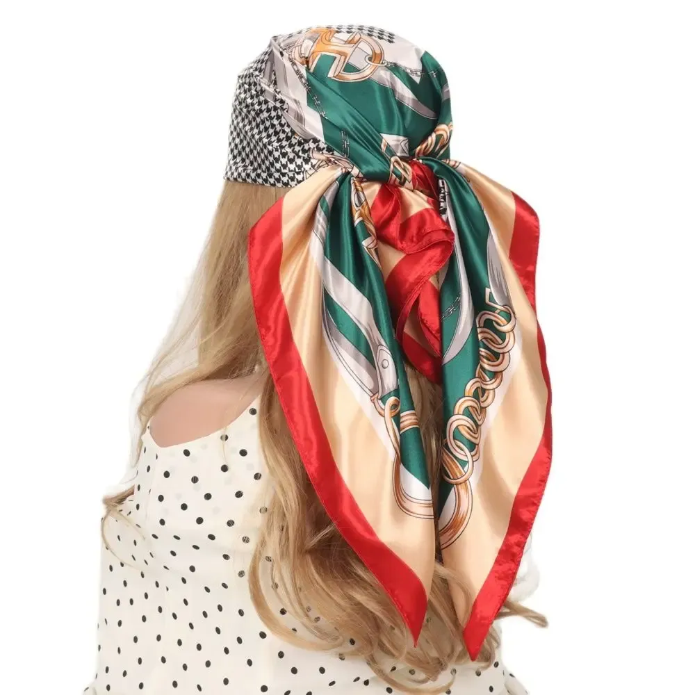 スカーフ SCARVES AND SILK CACHA DHgate.com:Upgraded Black & Gold Silk Square Scarf for Women