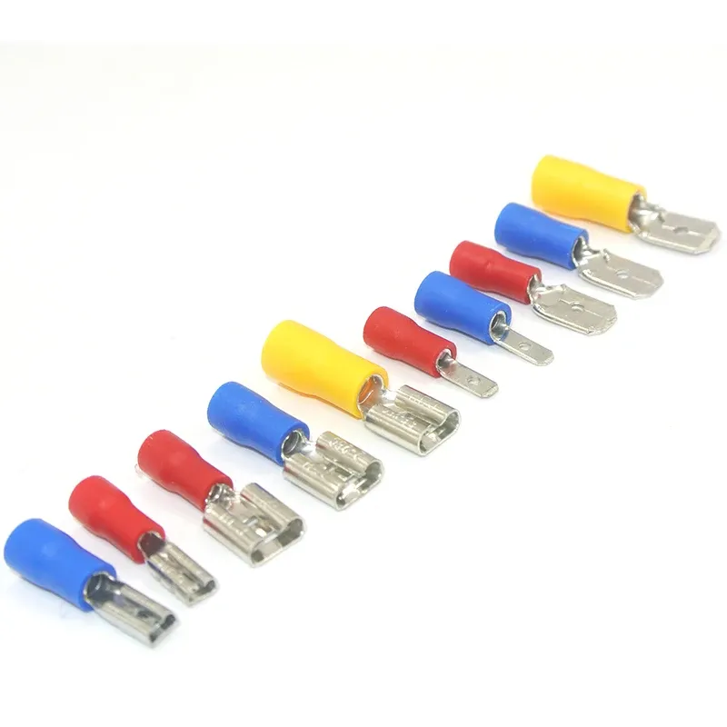 100 Pcs Nylon Spade Connectors Kit – Insulated Male & Female Wire Crimp Terminal