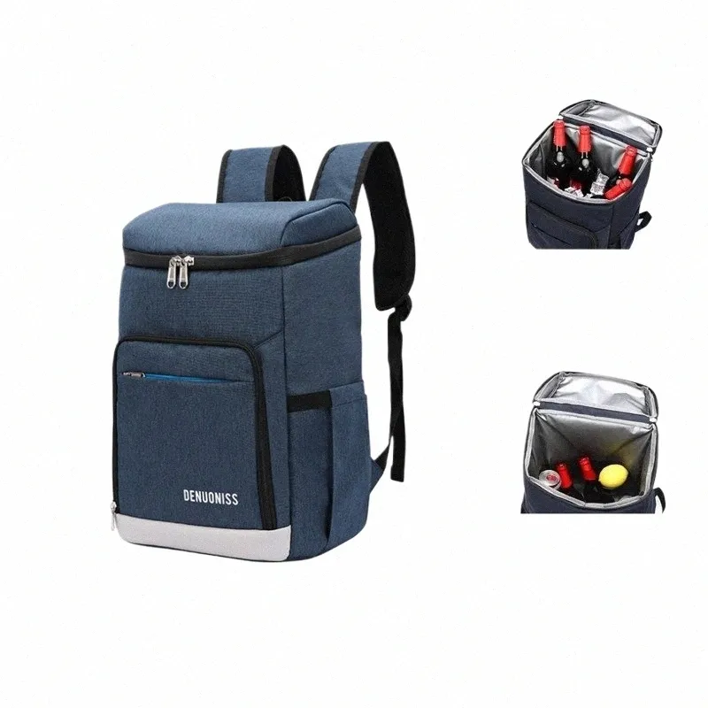 Denuoniss Geeigneter Picknick-Kühler-Rucksack, verdickt, wasserdicht, große Thermotasche, Kühlschrank, frische Kee-Thermo-Isoliertasche S61U #